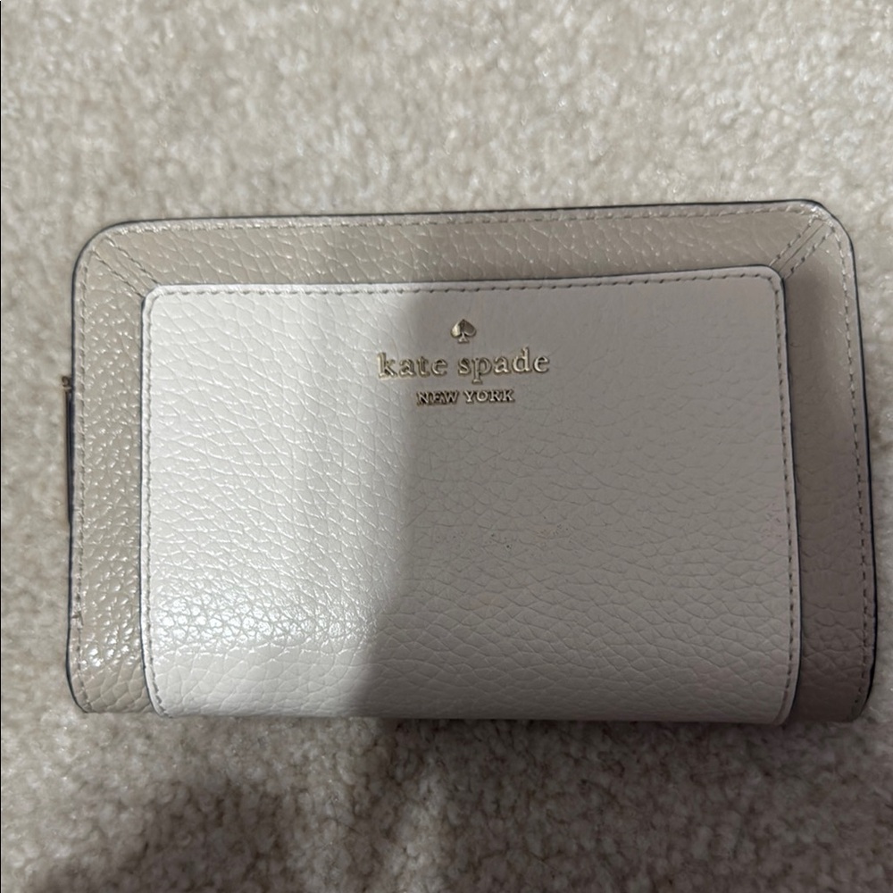 Kate Spade Cream and Tan Leather Wallet